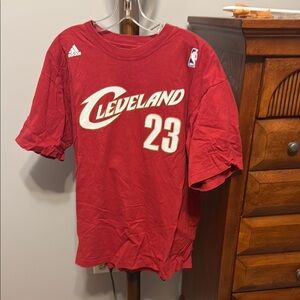 Adidas Red Cleveland Graphic Tee
